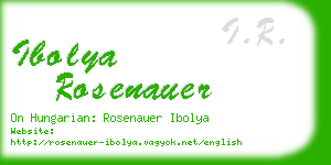 ibolya rosenauer business card